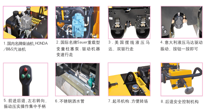 GNYL35C手扶式雙鋼軌壓路機基本配置